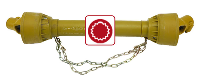 Kraftuttagsaxel evolvent splinerör